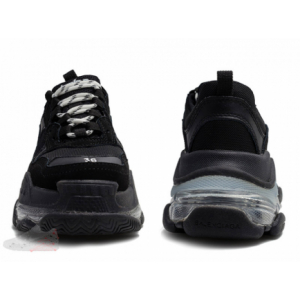 Кроссовки Balenciaga Triple S (прозрачная подошва) черные (016)