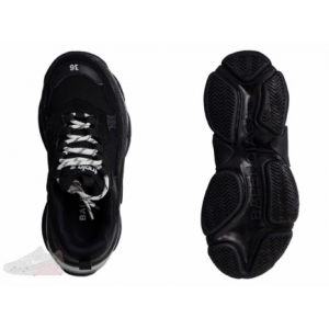 Кроссовки Balenciaga Triple S (прозрачная подошва) черные (016)