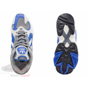 Кроссовки Adidas Yung-1 серые, синие, белые (001)