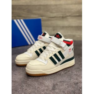 Кроссовки ADIDAS FORUM Winter white/red Зимние