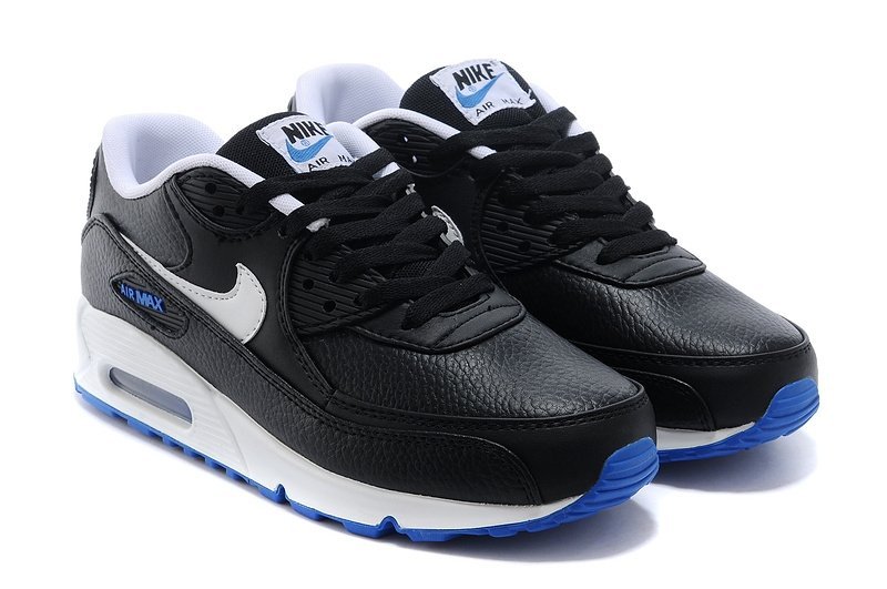 nike air max 90 black white blue