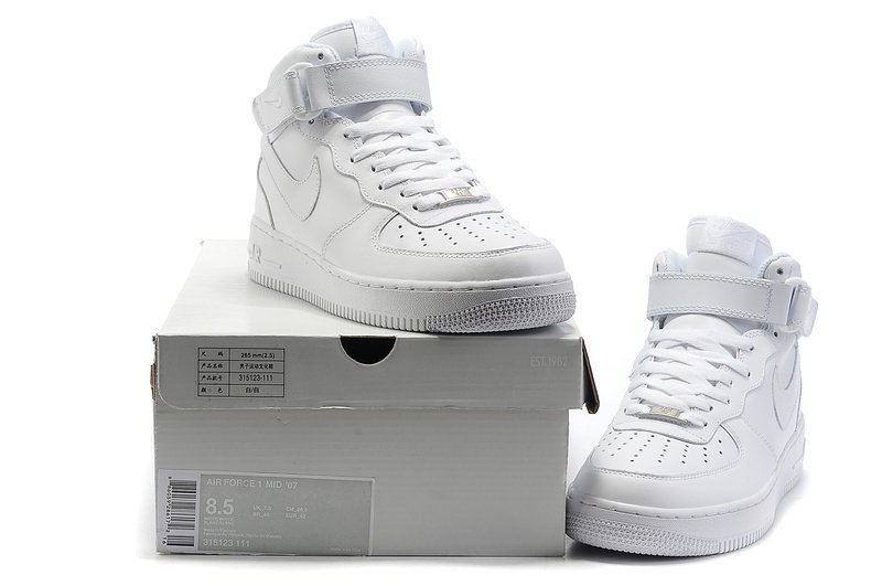 Nike Air Force High Men all white