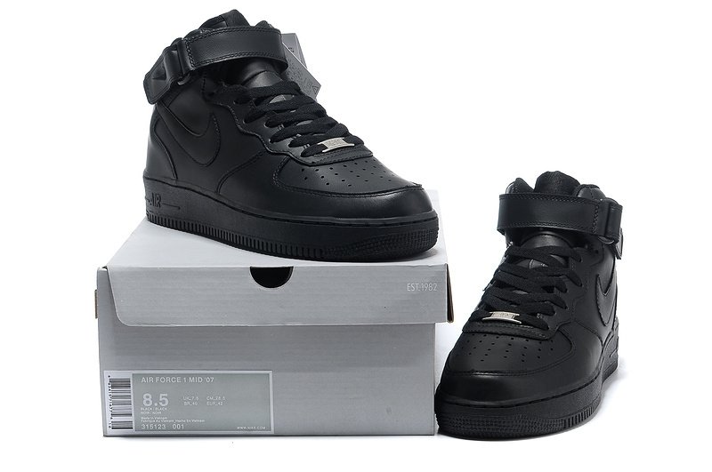 nike air force men's black