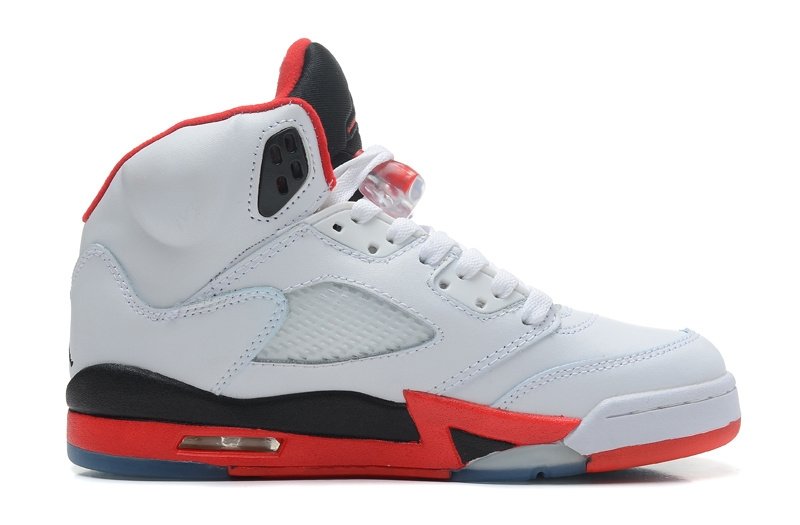 Nike air jordan 5 hotsell retro og white/fire red-blacka