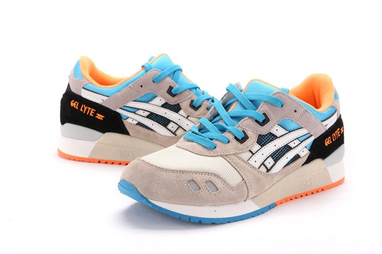 Asics Gel Lyte 3 Men White Bright Orange Blue 006 50