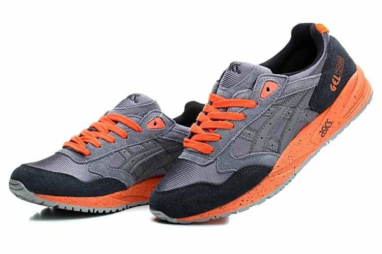 grey and orange asics