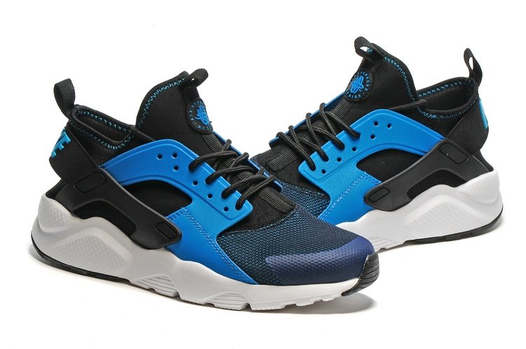 Nike Air Huarache Men Black White Lyon Blue 009 50