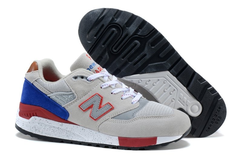 new balance gray and red