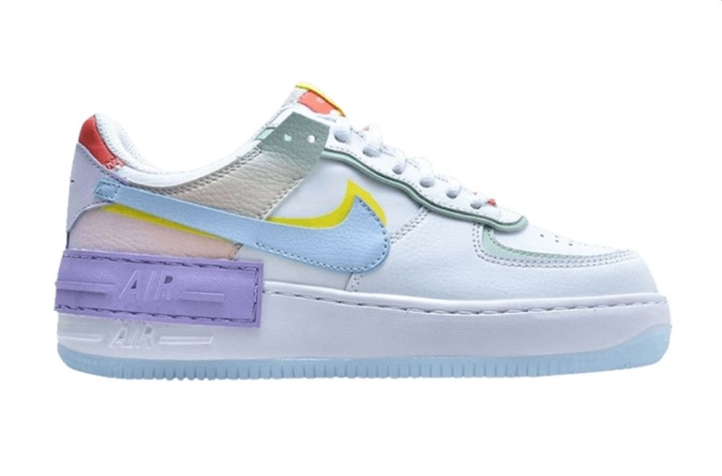 purple yellow air force ones