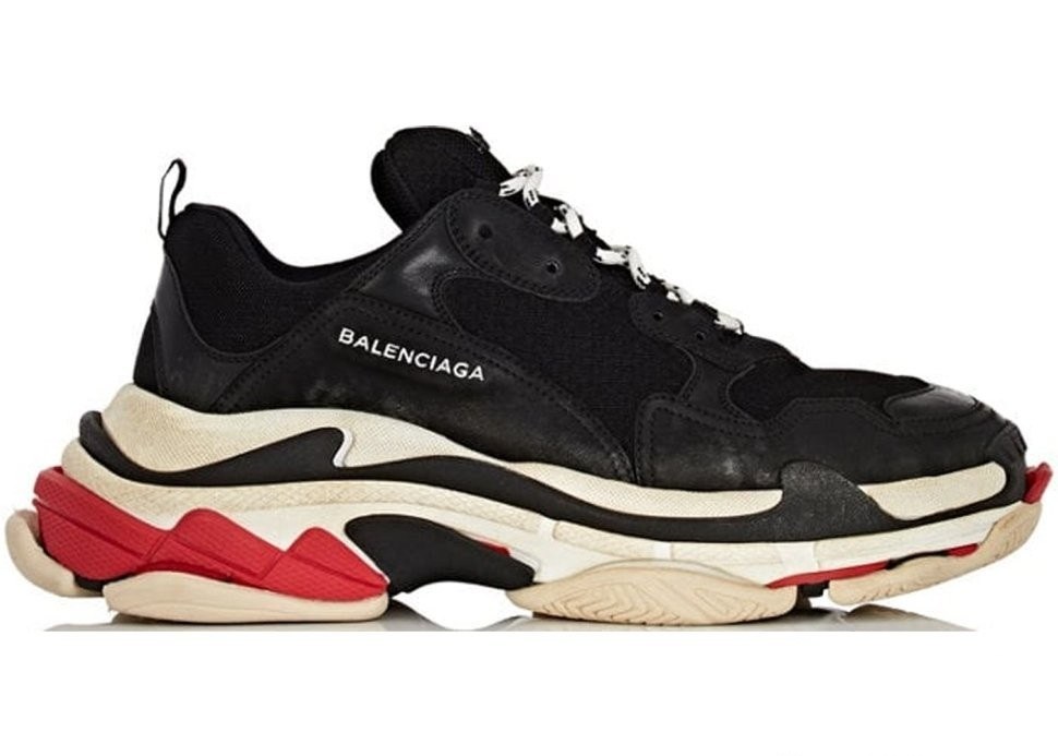 Giày Balenciaga Triple S Đen Đỏ Siêu Cấp Like Au 999