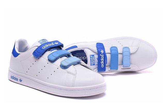 Кроссовки Adidas Stan Smith CF EF (White/Sky Blue) (017) купить в 
