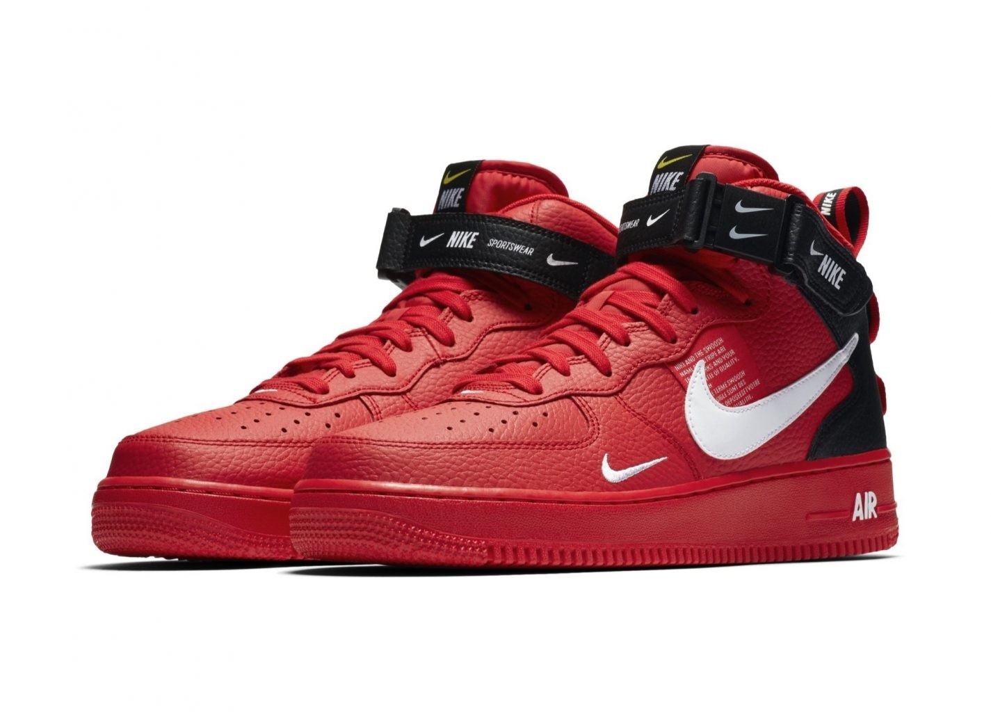 air force 1 mid utility university red