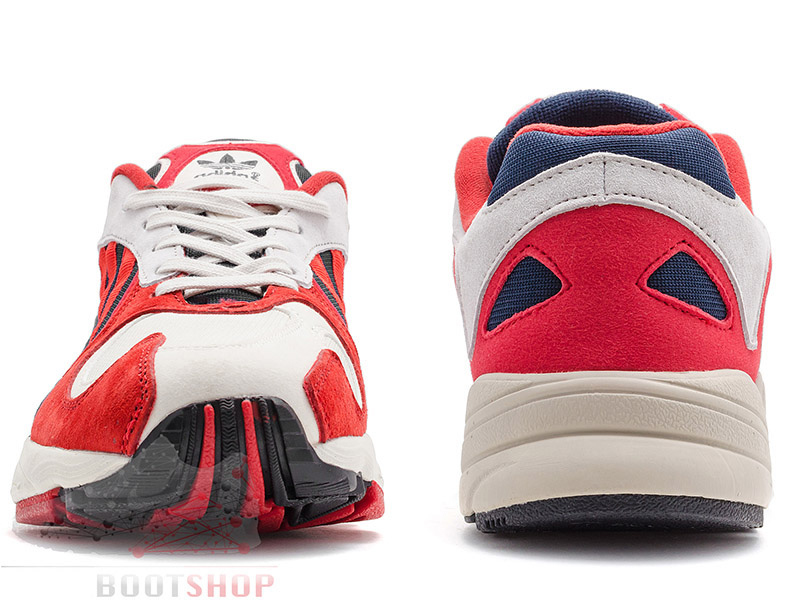 Кроссовки Adidas Yung-1 красные, темно-синие, серые (003)