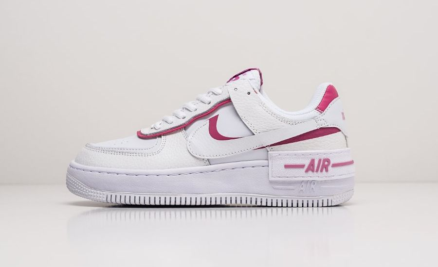 Nike air force 1 shadow shop surfaces in white and pink