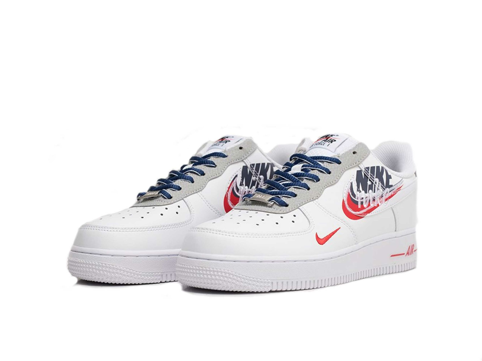 Nike air force 1 2024 white with red swoosh