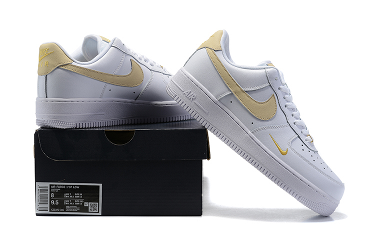 Nike air force 1 low white gold best sale