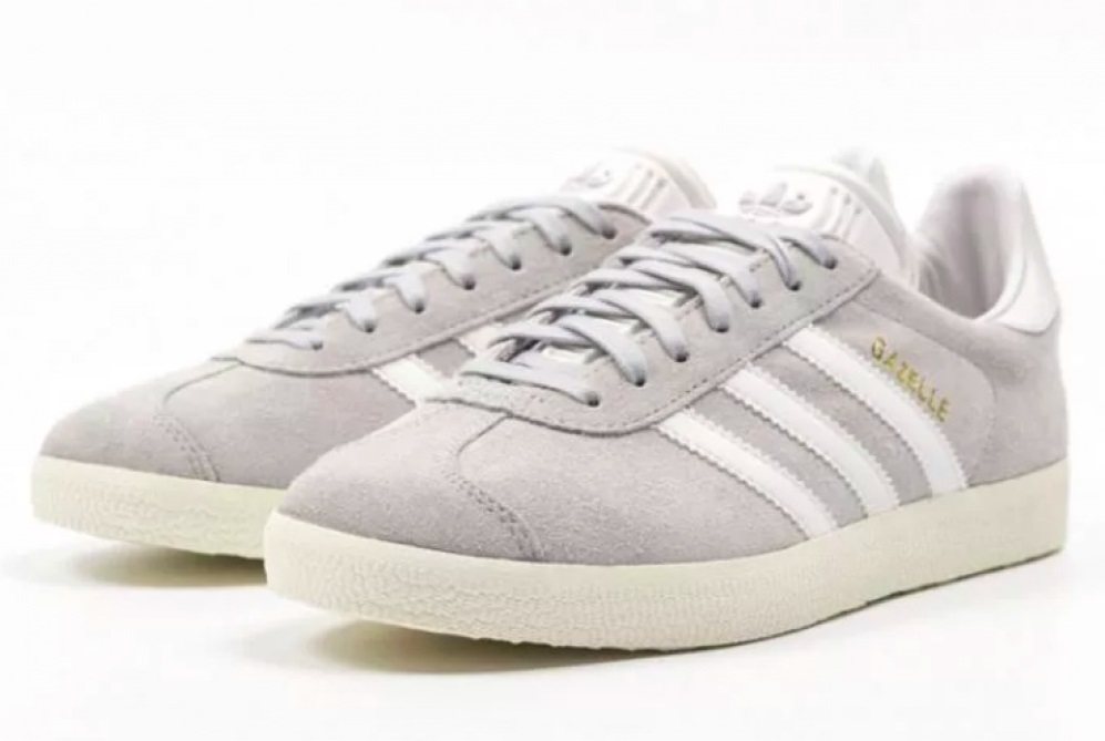 Adidas gazelle suede grey sale