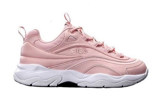 Fila pink sales and white