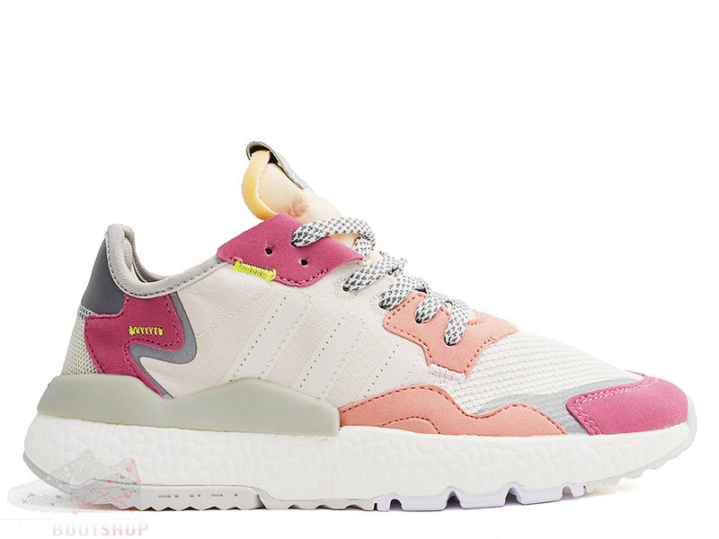 Adidas nite jogger cheap white trace pink