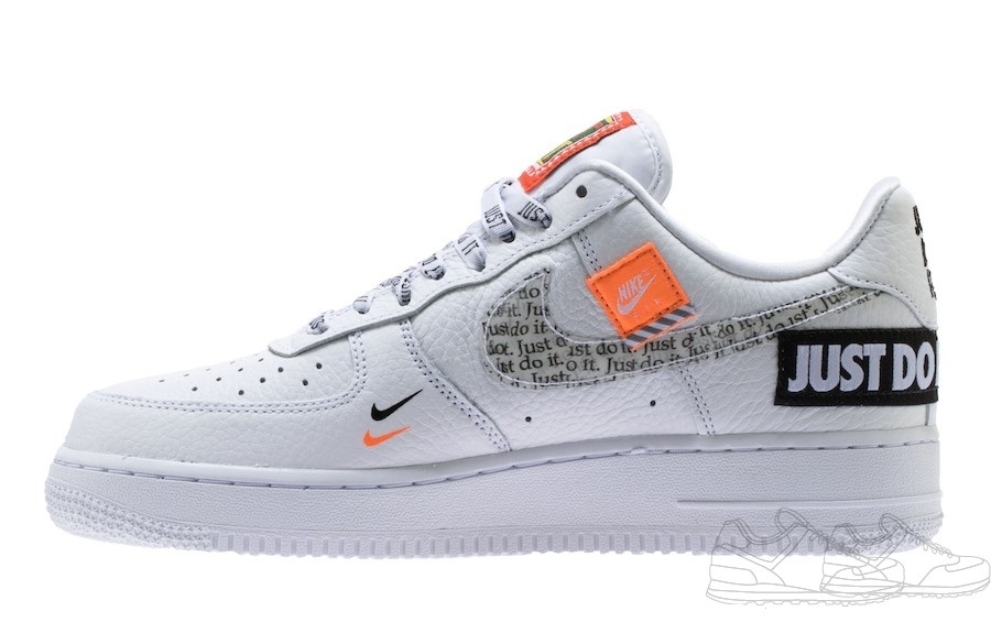 white nike air force just do it