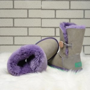 UGG Bailey Button Grey-Aqua