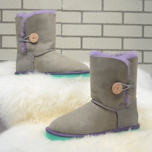 UGG Bailey Button Grey-Aqua