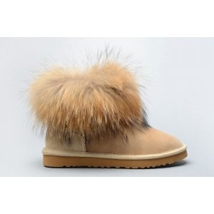 UGG Mini Fox Fur Sand