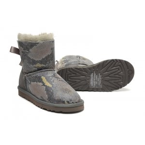 UGG Bailey Bow Mini Snake Grey-Sand