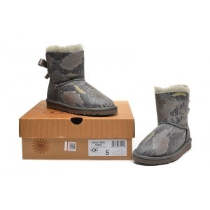 UGG Bailey Bow Mini Snake Grey-Sand