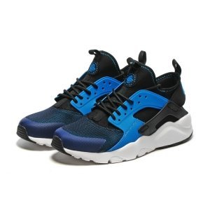 Nike Air Huarache Men (Black/White/Lyon Blue) (009)