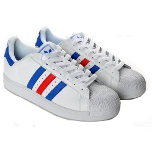 Adidas Superstar "Supercolor"(White/Blue/Red) (001)