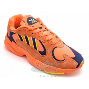 Кроссовки Adidas Yung-1 оранжевые, темно-синие (005)