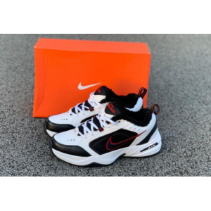 Зимние Nike Air Monarch 4 на меху (Черно-белые)