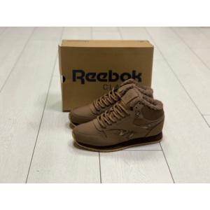 Высокие зимние кроссовки Reebok Classic Leather Mid Ripple (Коричневые))
