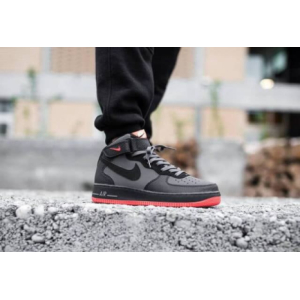 Кроссовки Nike Air Force 1 Mid Dark Grey Crimson