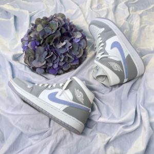 Кроссовки Nike Air Jordan 1 Mid Wolf Grey Aluminum