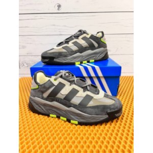 Кроссовки Adidas Niteball Grey/Green на меху