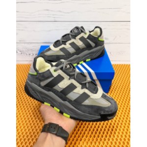 Кроссовки Adidas Niteball Grey/Green на меху