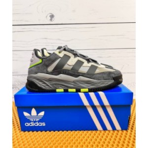 Кроссовки Adidas Niteball Grey/Green на меху