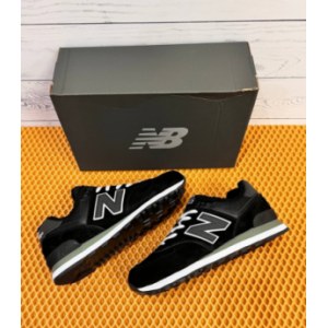 Кроссовки New Balance 574 чёрные с белым Зимние