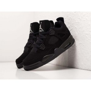 Кроссовки Nike Air Jordan 4 Retro Black Зимние