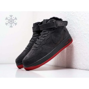 Кроссовки Nike Air Force 1 Mid Dark Grey Зимние