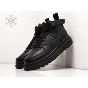 Кроссовки Nike Air Force 1 High All Black Зимние