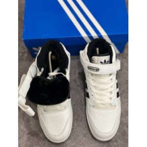 Кроссовки ADIDAS FORUM Winter white/black Зимние