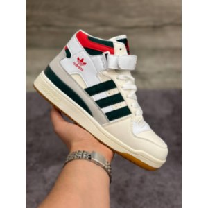 Кроссовки ADIDAS FORUM Winter white/red Зимние