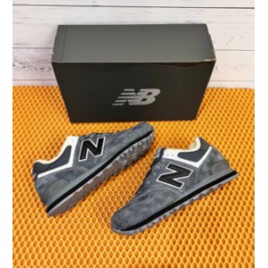 Кроссовки New Balance 574 Dark grey suede Зимние