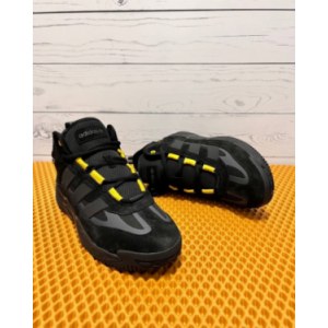 Кроссовки Adidas Niteball High winter Black/yellow Зимние