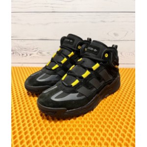 Кроссовки Adidas Niteball High winter Black/yellow Зимние