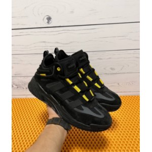 Кроссовки Adidas Niteball High winter Black/yellow Зимние