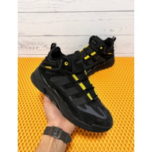 Кроссовки Adidas Niteball High winter Black/yellow Зимние